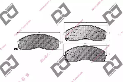 Комплект тормозных колодок DJ PARTS BP1290